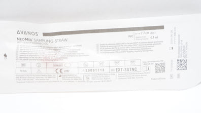 Avanos EXT-3STNC NeoMed Sampling Straw w/ENFIT Connector 3inch x 0.1mL